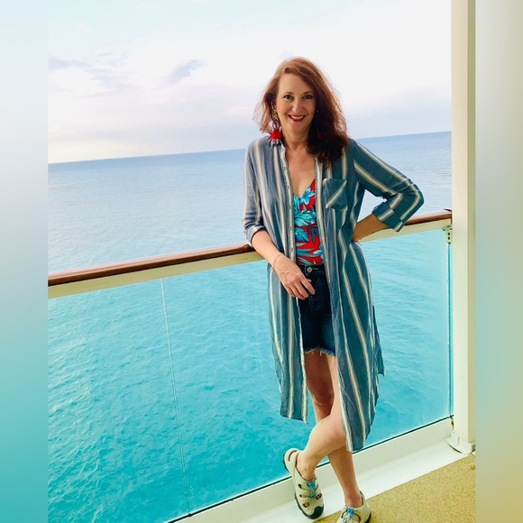 Express button down shirt dress. Size M - Picture 1 of 5